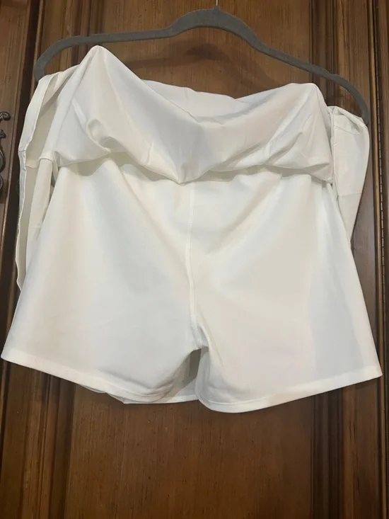 NEW Johnny Was CALME White Endurance Tennis Skirt Skort with Striped Waistband L - Picture 11 of 16